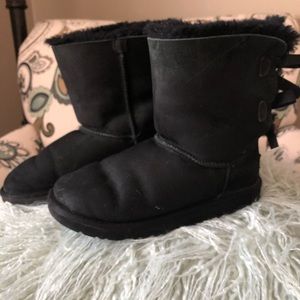 Black Ugg Bailey Bow Boots